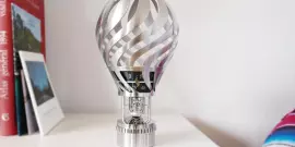 Эксклюзивные настольные часы "Hot Balloon" Black & Silver